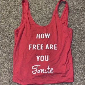 “How Free Are You Tonite” Victoria Secret Tank